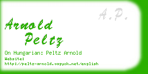 arnold peltz business card